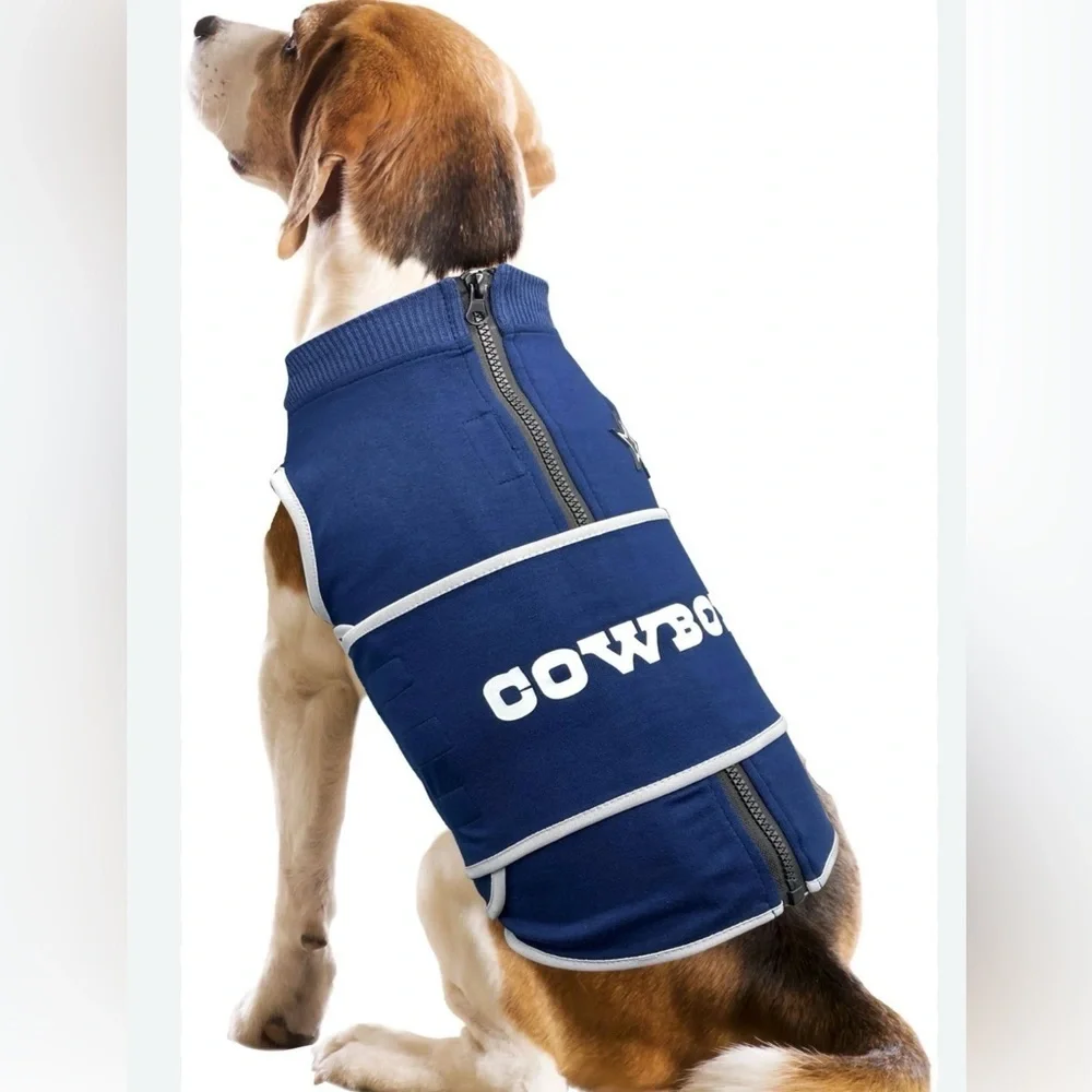 NWT Pets DALLAS COWBOYS Dog Soothing Solution Vest M Dogs Anxiety Calming Coat